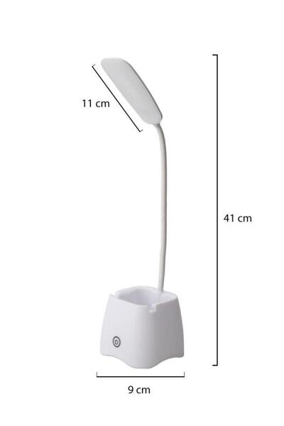 MiniHome 7220 Usb Şarjlı Masa Lambası 3 Modlu Dokunmatik Telefon Standlı Kalemlikli Okuma Işığı