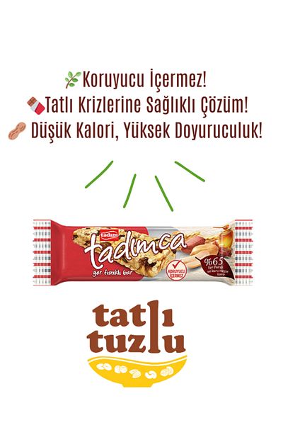 Tadım Tadımca Peanut Bar – 30 g X 20 Pieces |   Natural, Nutritious and Delicious Snack