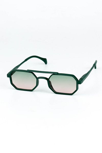 Di Caprio Unisex Uv400 Protection Geometric Model Sunglasses