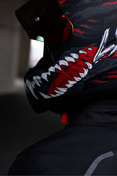 LS2 RAPID 2 RACE KAIJU MAT SİYAH-KIRMIZI-BEYAZ KASK