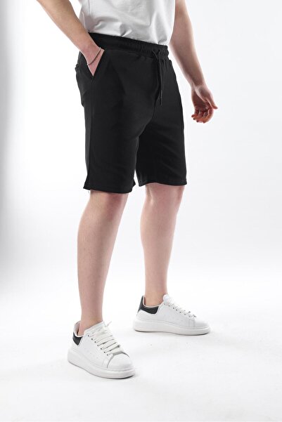 Madmext Black Adjustable Waist Pocket Short Men's Shorts 6544