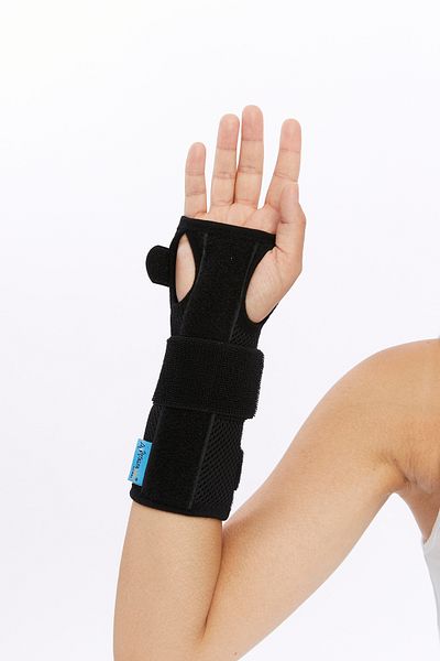 ALFATEKS Hand Wrist Brace - Palm Steel Support, Reversible - Airtek Air Space Fabric - Anti-sweat