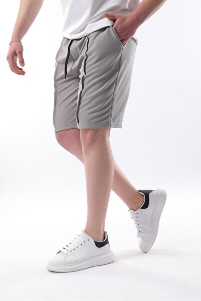 Madmext Painted Gray Pocket Men's Shorts E6559