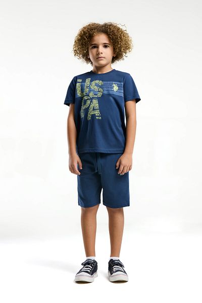 U.S. Polo Assn. U.S. Polo Assn. Boy's Licensed T-Shirt Shorts Top and Bottom Set