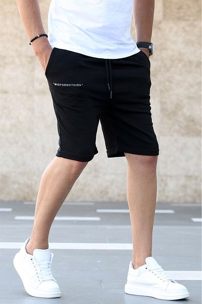 Madmext Černé kraťasy Capri 5407