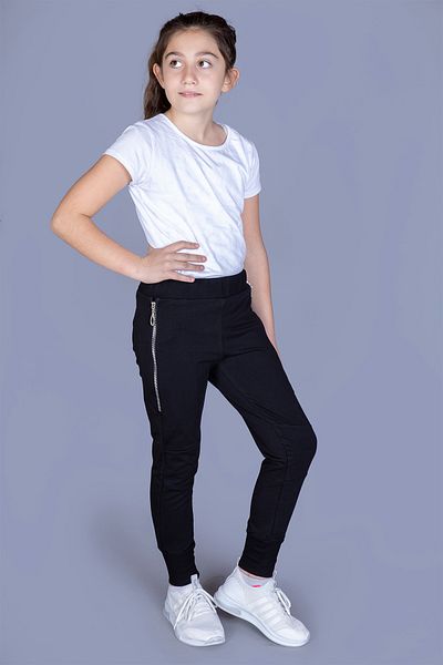 Toontoy Girl's Side Zipper Sweatpants