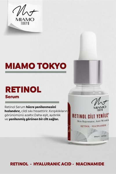 Retinol Serum 30 ml – Cilt Yenileyici, Aydınlatıcı ve Pürüzsüzleştirici Etkili