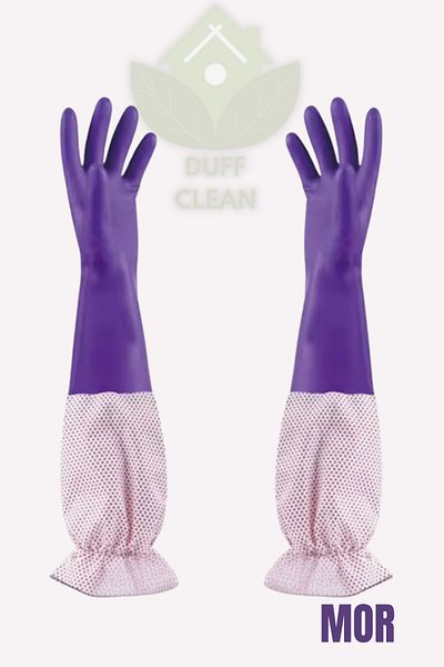 DUFF CLEAN Standard L Size Hot Dishwashing Gloves Durable Waterproof Household Gloves Water Dust Stop Cleaning