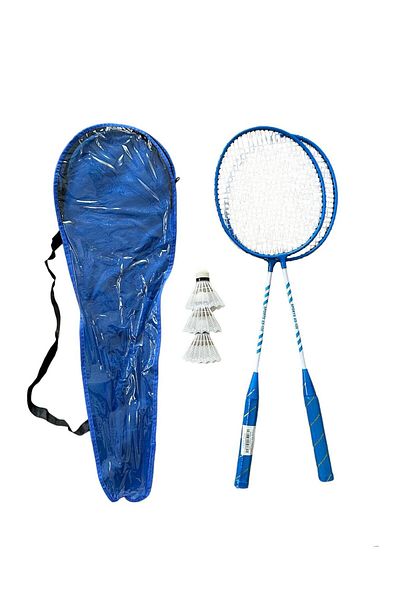 SLİPT CKSport Set de badminton cu 2 bucăți rachete de badminton cu geantă și 3 bucăți cu geantă de minge de badminton