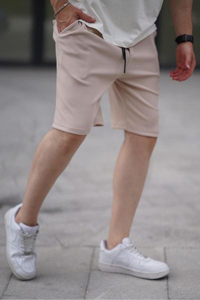 Madmext Pantaloni scurți pentru bărbați Bej 6544 - Cu buzunare reglabile în talie