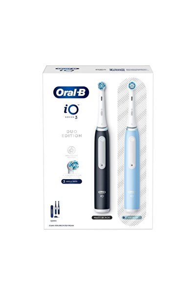 Oral-B iO3 Şarjlı Diş Fırçası Siyah ve Mavi 2'li Set