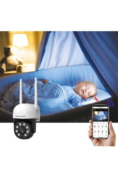 ALPSMART As690 2mp 360º Wifi Akıllı Dome Güvenlik Kamerası Dış Mekan Uyumlu