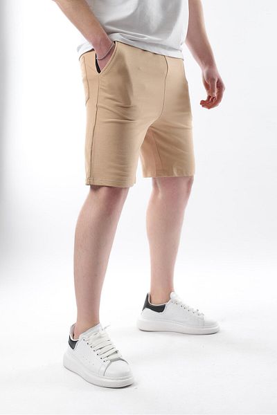 Madmext Pantaloni scurți Capri pentru bărbați cu imprimeu bej 5487