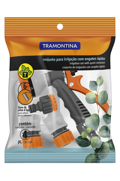 TRAMONTINA Since 1911 - Made In Brazil 4-pieces Irrigation Set With Connectors And Water Spray