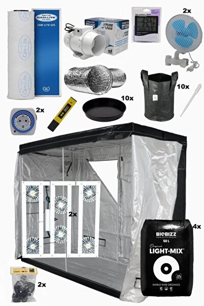 Grow Wizard 120x240x200 Bitki Yetiştirme Kabin Seti Eco