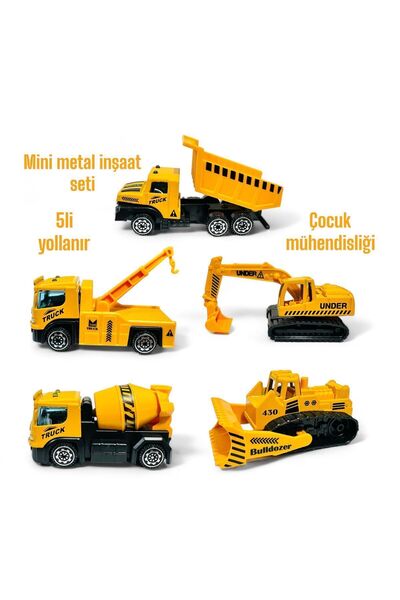 tmtoysandmore أدوات البناء المعدنية الصغيرة جرجر جرافة خلاطة الخرسانة شاحنة م...