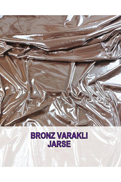 Kumaş Parça Bronz Varaklı İnce Jarse En: 130