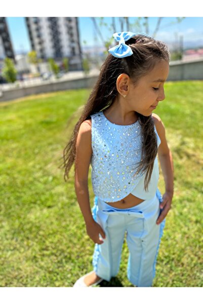 She Dress Stone DeTailed Blouse and Trousers Set