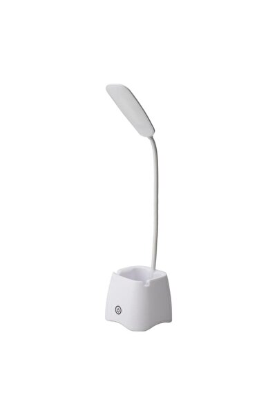 MiniHome 7220 Usb Şarjlı Masa Lambası 3 Modlu Dokunmatik Telefon Standlı Kalemlikli Okuma Işığı