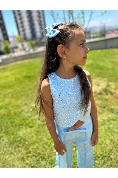 She Dress Stone DeTailed Blouse and Trousers Set