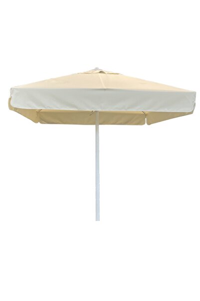 form outdoor Prince 250x250/8 Manuel Teleskopik Etekli Kare Şemsiye KREM