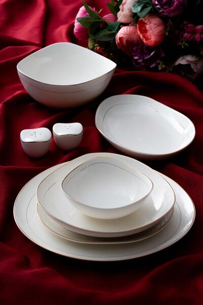 ACAR Alexa 6 Kişilik 29 Parça Porselen Yemek Takımı