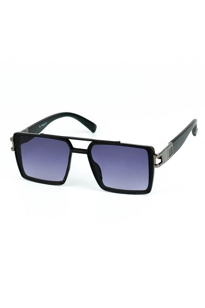Di Caprio Men's Black Uv400 Protection Rectangular Model Sunglasses