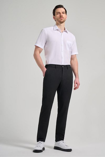 İmza Black Self-Patterned Side Pocket Slim Fit Jogger Trousers 1003250161