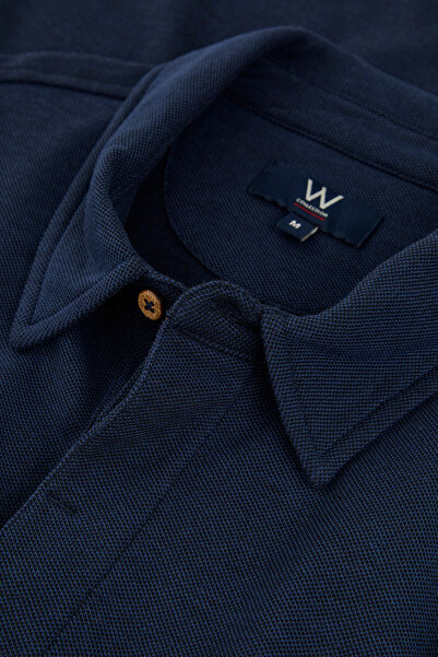 W Collection İNDİGO POLO YAKA SWEATSHIRT