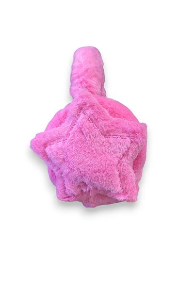 FORMO Children's Pink 3D Star Detailed Plush Winter Earmuffs