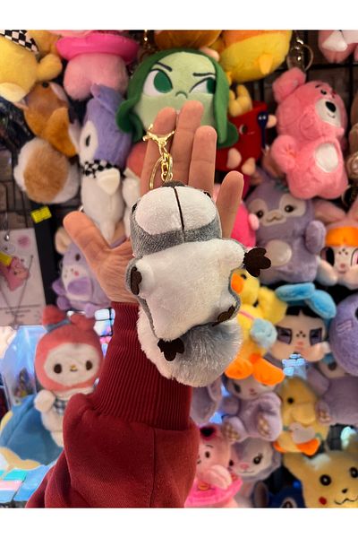 LOVE Cute Squirrel Plush Keychain