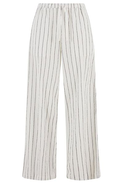 Urban Classics Ladies Structured Striped Relaxed Fit Pants