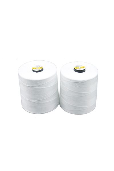 İzgi Concept Professional Sewing Thread 120 No 8000 Meters 100% Polyester Large Coil White Color 500Gr - 1 Unit