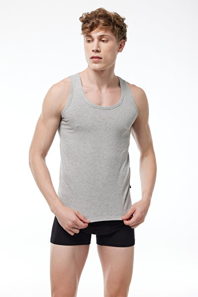 Malabadi Men's 2-Pack Gray Modal Undershirt 008