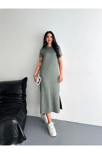 Lady Doll Μοντέρνο μίντι φόρεμα με απαλή υφή Modal