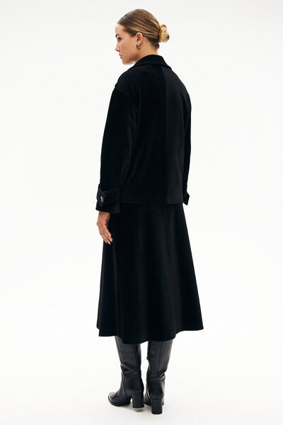 W Collection SİYAH FİTİLLİ ETEK