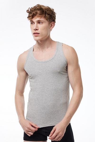 Malabadi Men's 3-Piece Gray Modal Undershirt 3m008