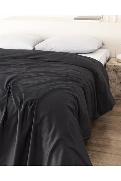 Madame Coco Ciel Double 100% Cotton Satin Duvet Cover - Dark Gray