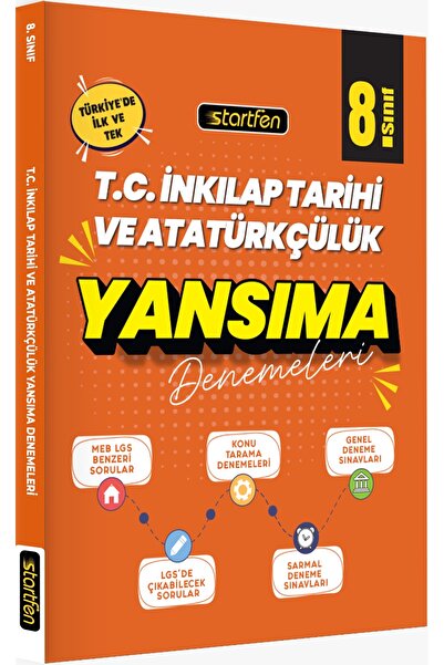 Startfen 8. Sınıf T.C. İnkılap Tarihi ve Atatürkçülük Yansıma Denemeleri