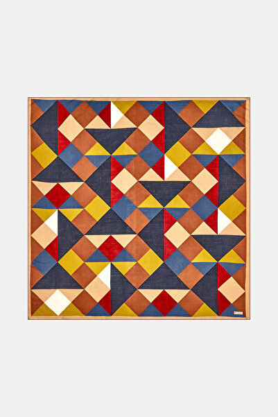 Vakko GEOMETRİK DESENLİ İPEK EŞARP