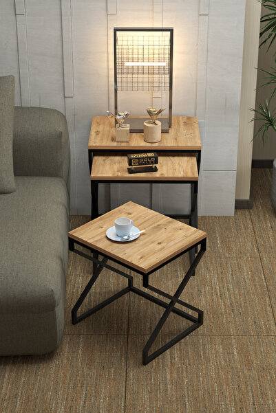 GOLDFALEZ Zigon Sehpa V Lüx Atlantik Çam