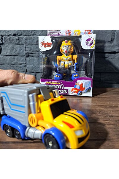 FEN TOYS Kamyona Dönüşen Robot kamyon ARABA robot transform 10,5X6cm bas robota dönüşsün IŞIKLI ve SESLİ