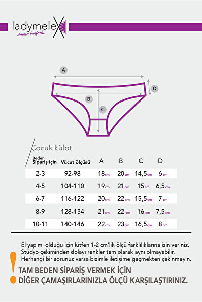 LadyMelex Girl's Panties, Mix Color, 10 Pieces Girl's Panties, Soft Cotton Fabric