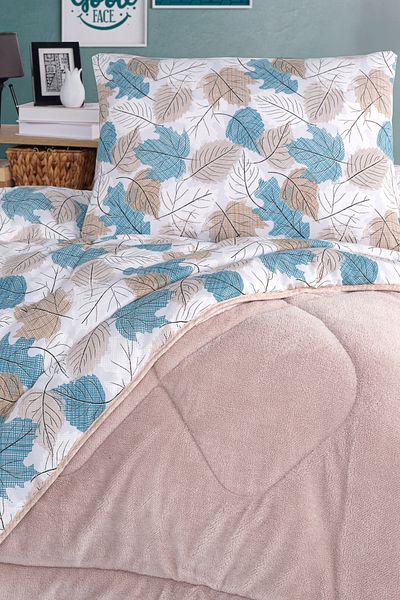 Eponj Home Single Comfort Set New Generation Wellsoft Quilt 2 Piece Flower Powder