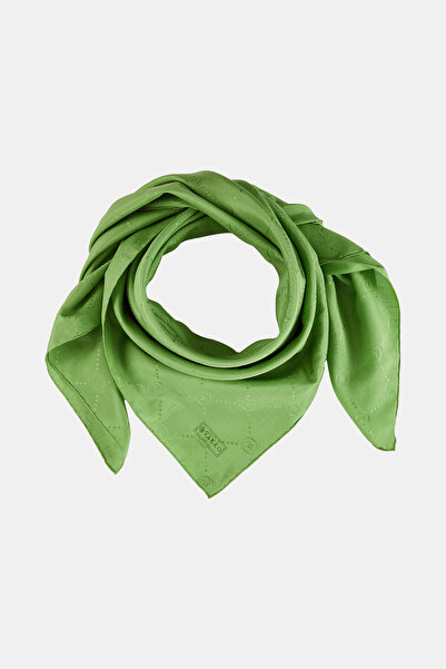 Vakko Βαμβακερό μεταξωτό κασκόλ - Ολόγραμμα - Φιστίκι