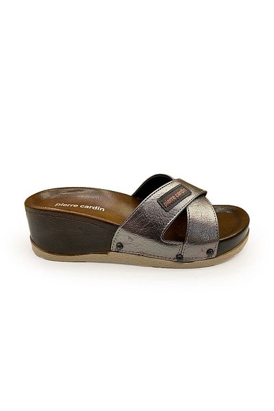 Pierre Cardin 7010 Papuci de damă cu talpă înaltă cu talpă ortopedică Bronze Daily