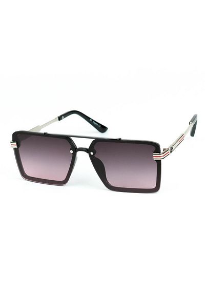 Di Caprio Men's Black Uv400 Protection Rectangular Model Sunglasses