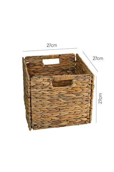Bliss Knitted Wicker Folding Basket 27cm Bathroom and Kitchen Organizer Organizer Multipurpose Storage Box