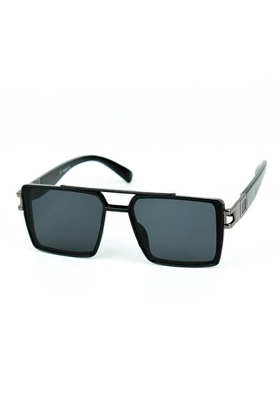 Di Caprio Men's Black Uv400 Protection Rectangular Model Sunglasses