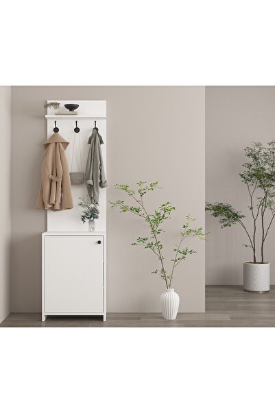 BGR MOBİLYA Beyaz Portmanto